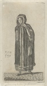 Woman with Mantle (Kortrijk Lady) (Series: 12 Study Figures) by Anthonie Willem Hendrik Nolthenius de Man