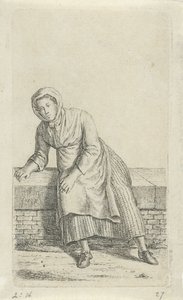 Woman Sitting on a Wall (12 Study Figures) by Anthonie Willem Hendrik Nolthenius de Man