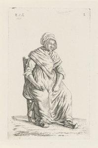 Seated Peasant Woman from Wallonia (Peasants from the United Kingdom of the Netherlands Series) by Anthonie Willem Hendrik Nolthenius de Man