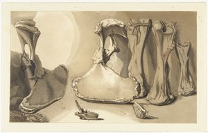 Washed up bones (Some bones thrown up by the breaking of the dyke at Loenen) by Anthonie van den Bos