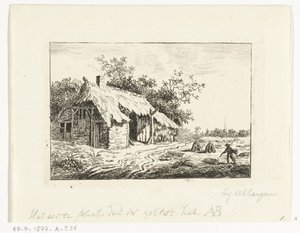 Farmer Making Hay in Front of a Farmhouse in Ubbergen