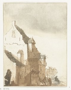 House with Wheelbarrow at the Door