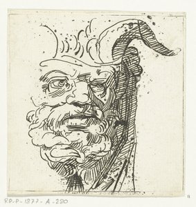 Head of a satyr by Anthonie van den Bos