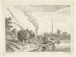 Shipyard by Anthonij van der Haer