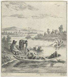 Fishermen on a River by Anthonij van der Haer