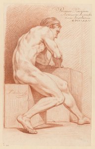 Seated Male Nude, Side View (1st Prize 1772) by Anthony Andriessen