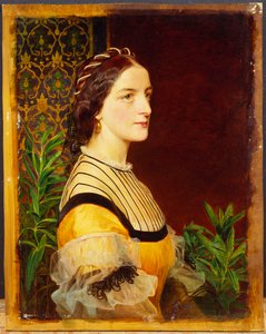 Portrait of a Lady, Head and Shoulders, 1860 by Anthony Frederick Augustus Sandys