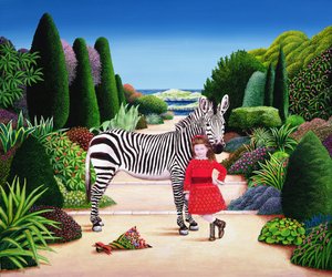 Girl with Zebra