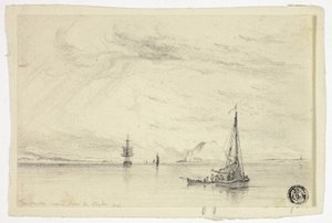 Dunbarton Looking from the Clyde by Anthony Vandyke Copley Fielding
