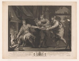 Manius Curius Dentatus Rejecting the Bribes of the Samnites (series title: Seventeenth-Century Paintings from the Devonshire Collection)