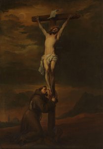 St Francis Lamenting at the Foot of the Cross by Anthony van Dyck (possibly copy after)
