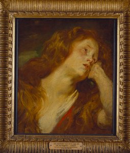 A Young Woman, Bust Length, Resting Her Head on Her Hand by Anthony van Dyck