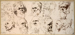 Eleven Head Studies by Anthony van Dyck
