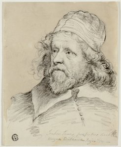Inigo Jones (recto); Sketch of Female Head (verso) by Anthony van Dyck