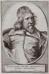 Portrait of Inigo Jones engraved by Wenceslaus Hollar