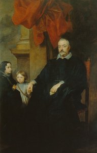Portrait of a Genoese nobleman and two girls