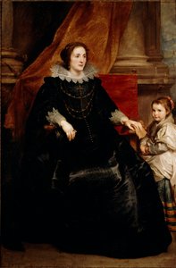 Portrait of a Quality Lady and Her Daughter by Anthony van Dyck