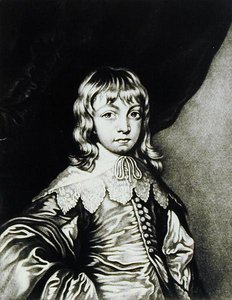 Portrait of George, Duke of Buckingham (engraved by Robert Dunkarton) from Illustrious Characters in British History by Anthony van after Dyck