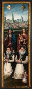 Portrait of Juan Pardo II and his wives Anna Ingenieulandt and Maria Anchemant (detail) by Anthuenis (1536 1613) Claeissins or Claeissens
