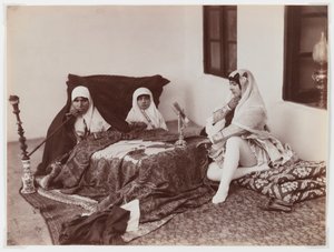 Ladies reposing in the harem by Antoin Sevruguin
