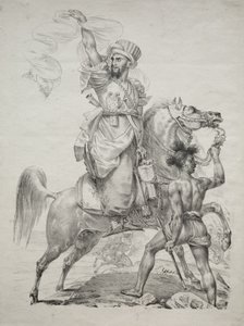 A Mameluke Chief on Horseback Signaling for Help by Antoine-Jean Gros
