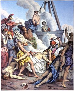 Martyrdom of the Macchabees (illustration) by Antoine (after) Dieu