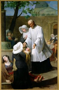 St. Vincent de Paul Helping the Plague-Ridden by Antoine Ansiaux