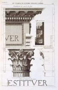 Entablature, Capital and Inscription from the Temple of Jupiter Tonans (The Thunderer), from 