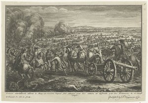 Attack of the Allies on a French Artillery Transport, 1747 (series title) by Antoine Benoist