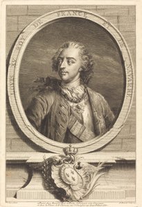 Louis XV, King of France by Antoine Benoist after Jakob Christoffel Le Blon after Nicholas Blakey