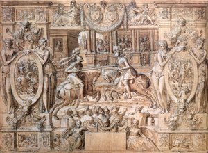 Tournament on the Occasion of the Marriage of Catherine de Medici and Henri II in 1533 by Antoine Caron