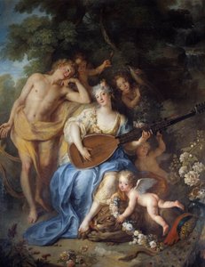Portrait of the Duchess of Villars (detail) by Antoine Coypel