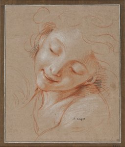 Smiling Girl, Head Tilted toward the Left Shoulder by Antoine Coypel