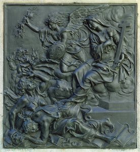 The Angel of France Expelling the Heretics (detail)