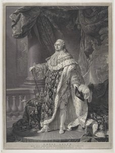 Le Sacre - Portrait of King Louis XVI in Coronation Regalia, engraved by Charles-Clément Bervic (1756-1822)