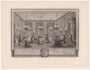 Marie Antoinette: The Queen of Fashion: Ball at the Home of Monsieur de Villemorien (title on object: Le Bal Paré) by Antoine Jean Duclos