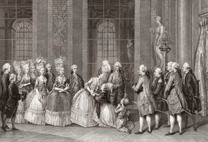 Marie Antoinette visited by Bellegarde family by Antoine Jean Duclos