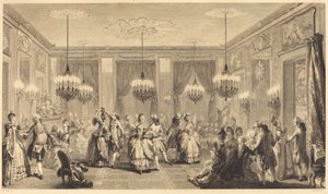 The Masked Ball by Antoine Jean Duclos after Augustin de Saint Aubin