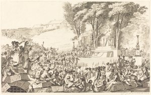 The Fountain of Regeneration on the Ruins of the Bastille, April 10, 1793 by Antoine Jean Duclos after Charles Monnet