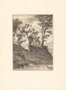 She Rushes After Him by Antoine Jean Duclos after Jean Michel Moreau