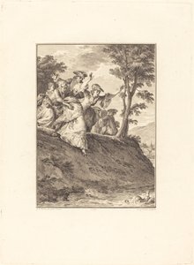 She Rushes After Him by Antoine Jean Duclos after Jean Michel Moreau