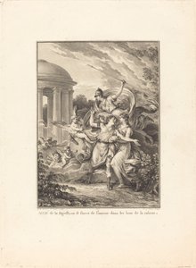 Frontispiece: Helped by Wisdom, One Escapes Love in the Arms of Reason by Antoine Jean Duclos after Jean Michel Moreau