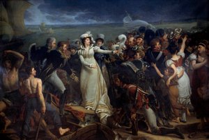 Embarkment of Marie Therese of France, Duchess of Angouleme called Madame Royale in Pauillac the 2/04/1815 for England