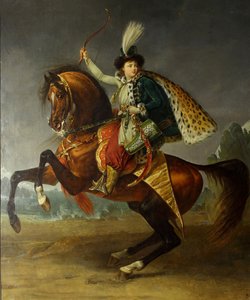 Equestrian portrait of Prince Boris Nikolayevich Yusupov by Antoine Jean Gros