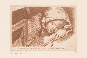 Sleeping Girl by Antoine Joseph Dezallier d