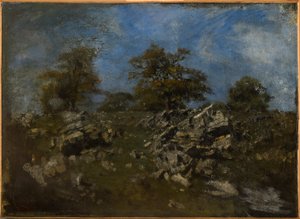 Landscape with Rock by Antoine Louis Barye