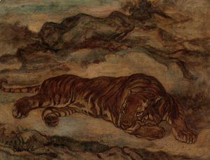 Tiger in Repose by Antoine Louis Barye