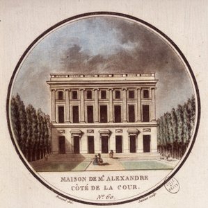 Maison de Monsieur Alexandre, side courtyard, Paris. In picturesque views of the main buildings of Paris by Sergeant by Antoine Louis Francois Sergent Marceau