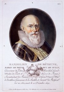 Maximilien de Bethune, Baron de Rosni and Duc de Sully, from Portraits of Great Men, Illustrious Women, and Memorable Subjects of France, published by Pierre Blin, 1786-92, Paris by Antoine Louis Francois Sergent Marceau