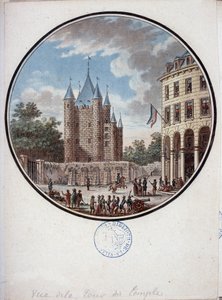 Paris, view of the Temple Tower - in Picturesque Views of the Main Buildings of Paris by Sergeant by Antoine Louis Francois Sergent Marceau